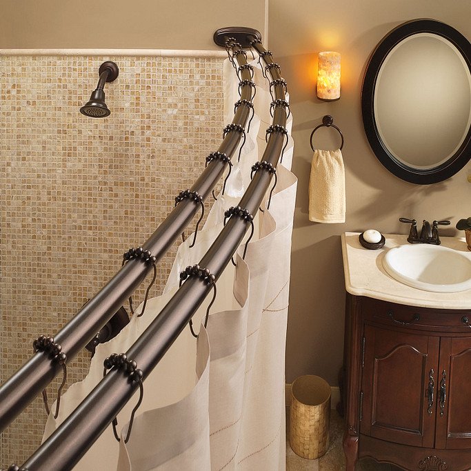 curved shower curtain rod